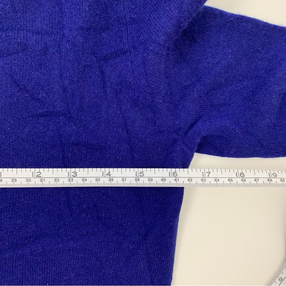 Cashmere Etam Sweater Pullover Cobalt Blue Sz Small Lovely Cashmere Quiet Luxury - Picture 7 of 11